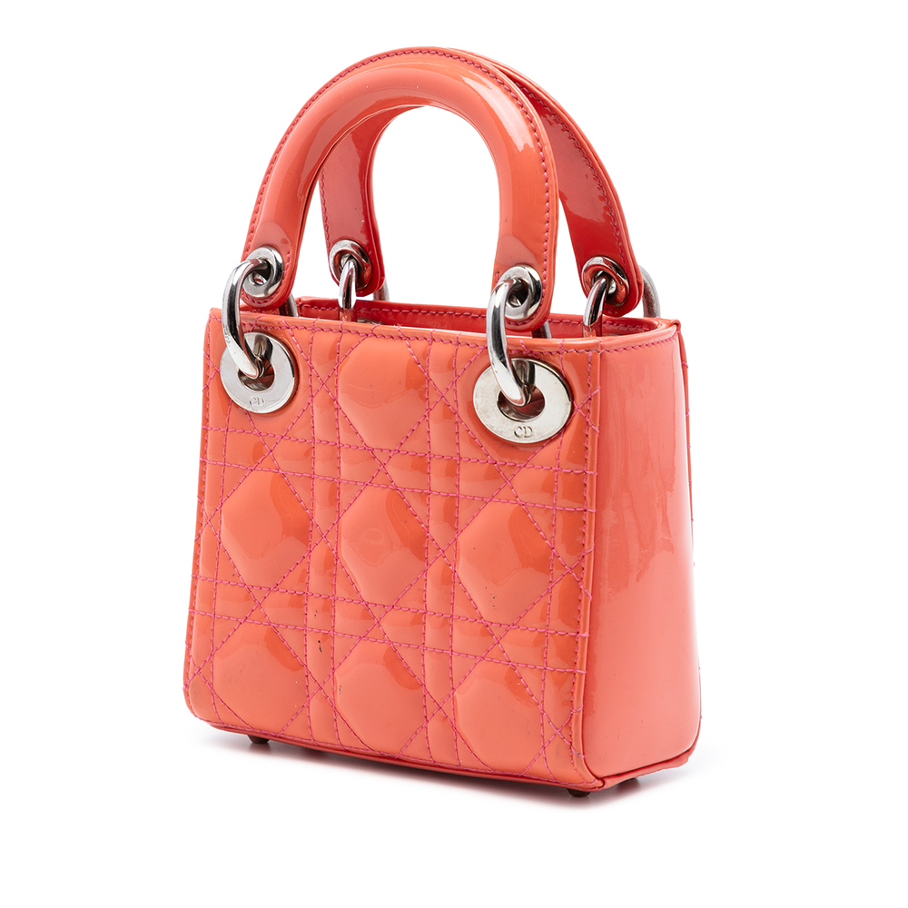 Pre-Loved Dior Micro Patent Cannage Lady Dior - Picture 2 of 6